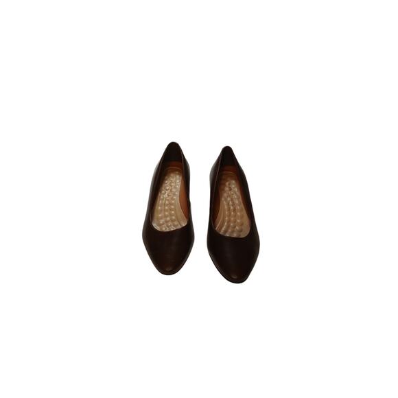 womens walking cradles pinted toe slip on kitten heel - Picture 1 of 5